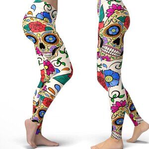 🔥 host pick 🔥 New Condition 💀DAY OF THE DEAD 💀LEGGINGS by BlackMilk